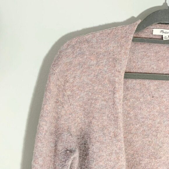 Madewell wool alpaca tunic length open front kent cardigan sweater with pockets - Picture 4 of 10